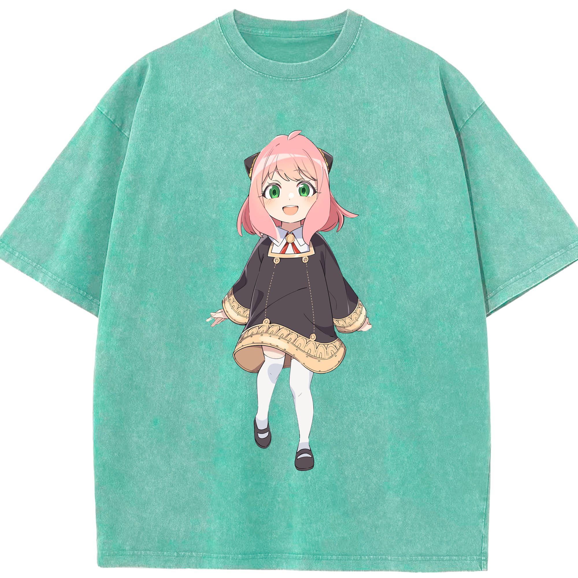 （画像用） SPY×FAMILY间谍家家酒 綿100% ヴィンテージ風 半袖Tシャツ（フロントプリント）